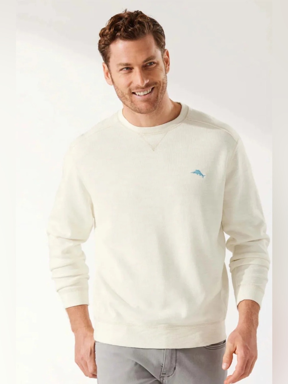 Tommy Bahama Ivory Crewneck Sweater